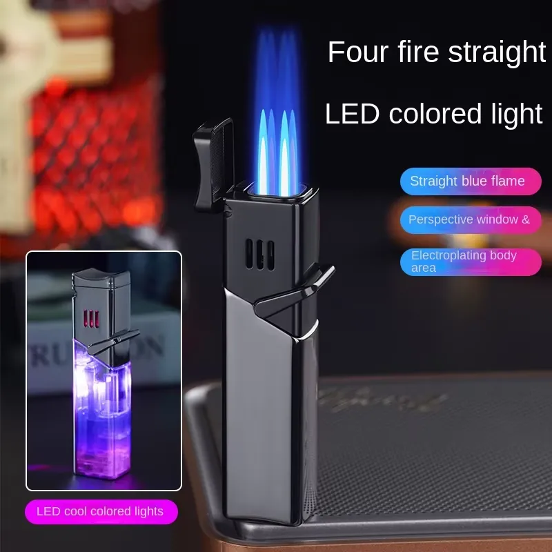 Electronics Gadgets To Gift - Metal Windproof Cigar Lighter Jet Flame