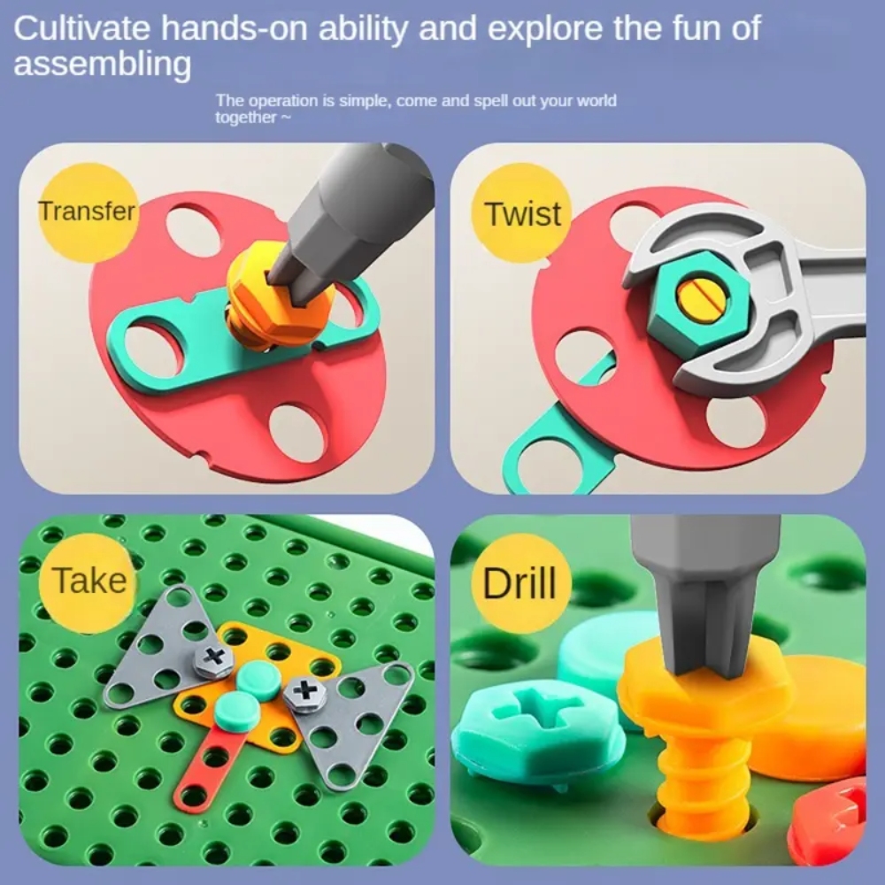 450Pcs Kids STEM Drill Set Cre - Electronics Stuff 评论和价格