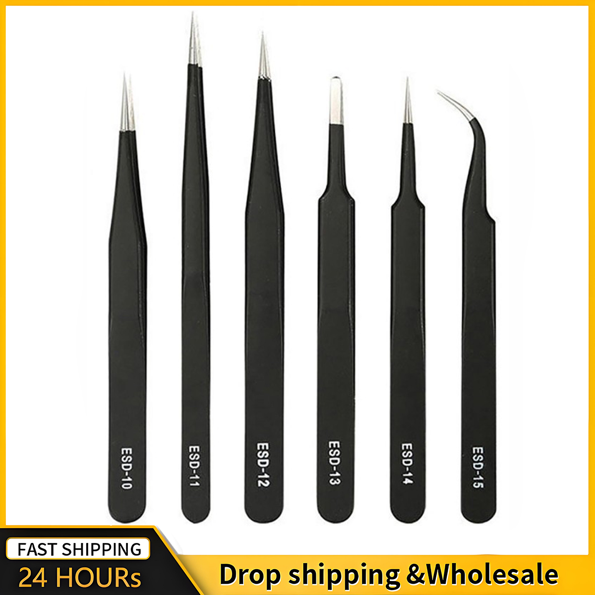 2/6pcs Precision Tweezers Set  - Electronics Stuff 评论和价格