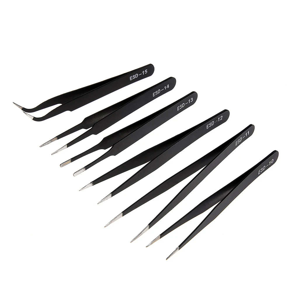 2/6pcs Precision Tweezers Set  - Electronics Stuff 评论和价格